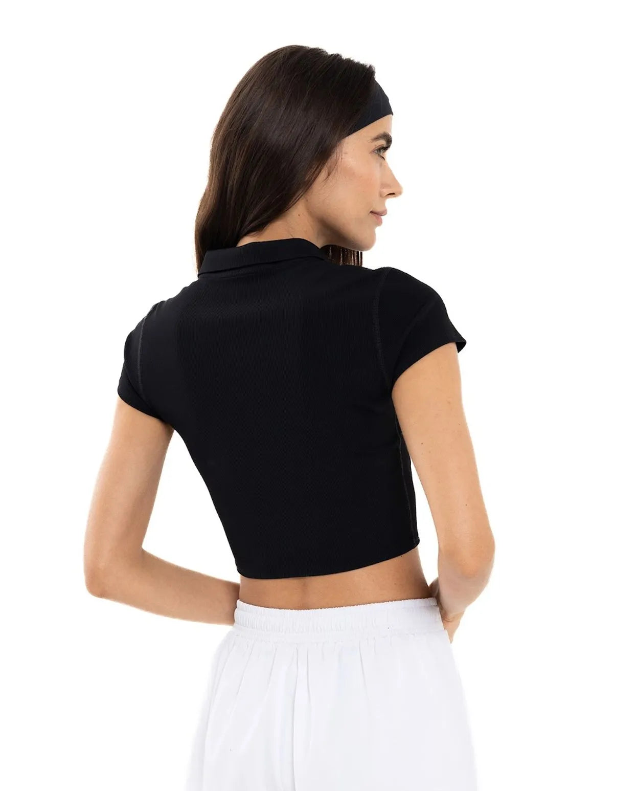 Crop Top Tipo Polo