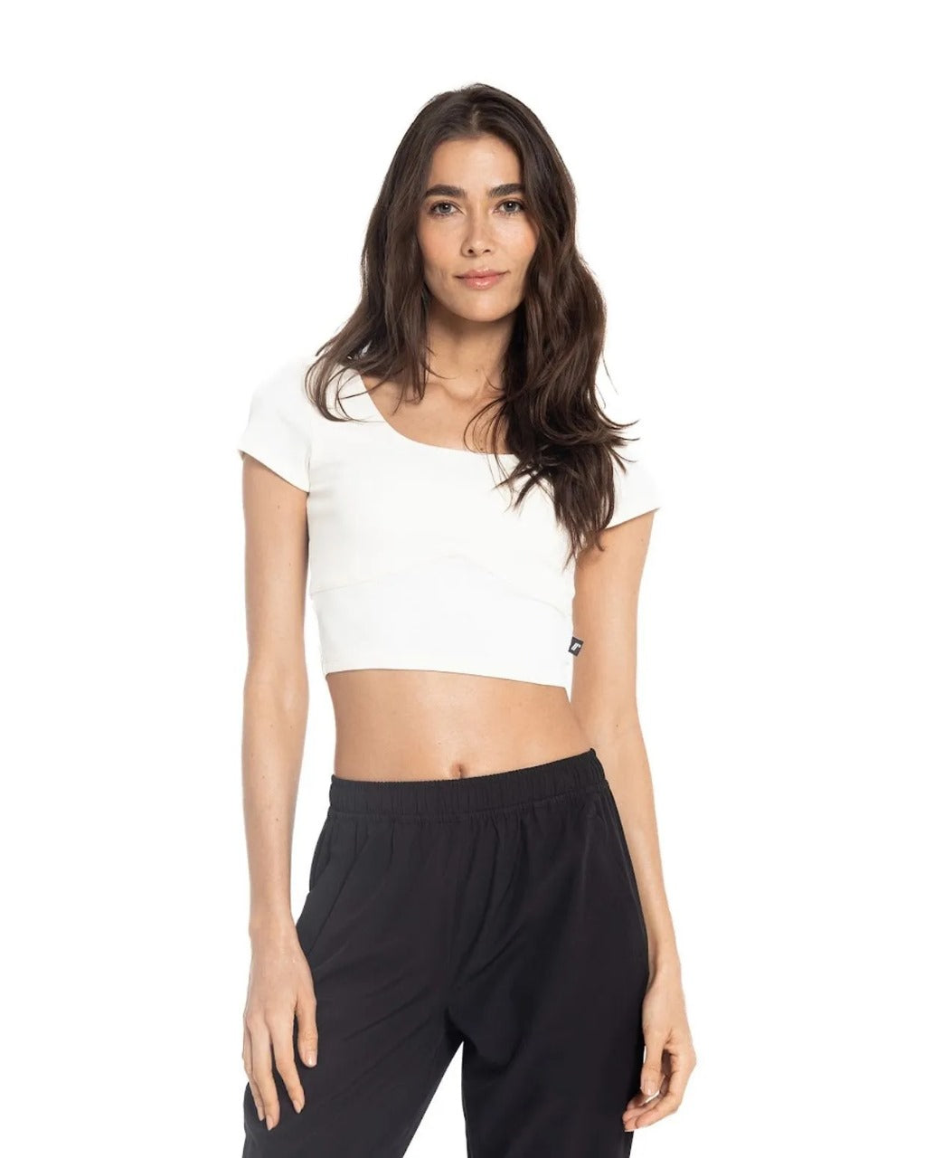 CROP TOP MANGA CORTA