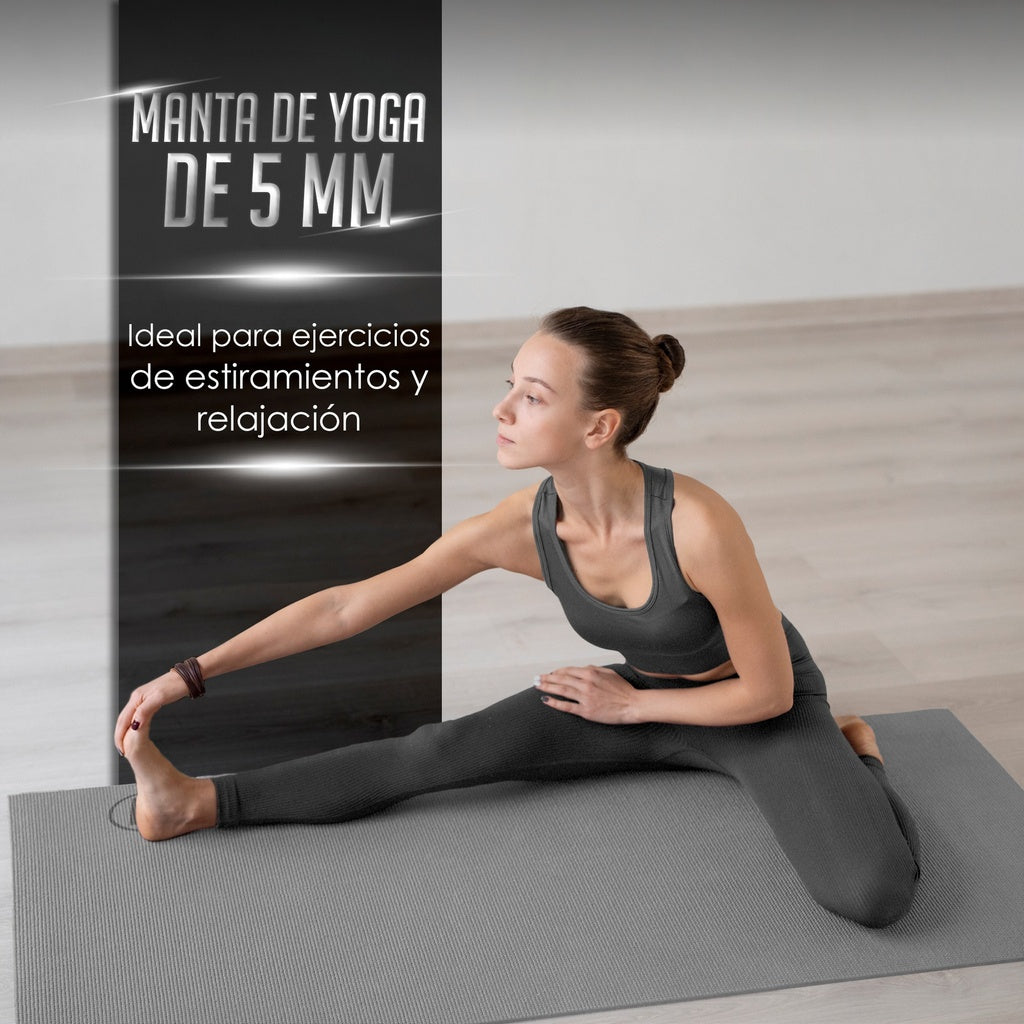 Manta de Yoga K6 de 5 mm con Bolso (GRIS)
