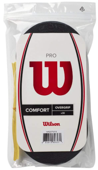 Pro Overgrip Wilson p/Raqueta Tenis Pro Soft x 30 unidades (negro)